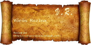 Vörös Rozina névjegykártya